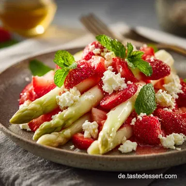 Erdbeer Spargel Salat mit Feta Blitzrezept in 30 Minuten Rezeptkarte