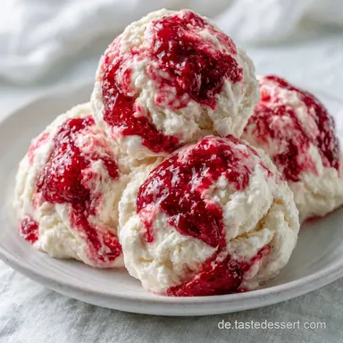Erdbeer Variegato Eis mit Mascarpone Rezeptkarte