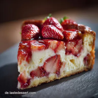 Erdbeerkuchen Omas klassisches Rezept mit luftigem Biskuitboden Rezeptkarte