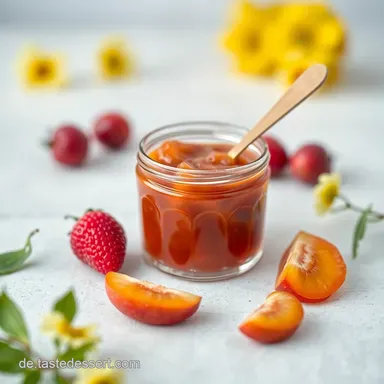 Erdbeer Rhabarber Marmelade Mein liebstes Fr&uuml;hlingsrezept Rezeptkarte