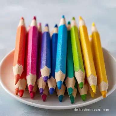 Essbare Buntstifte f&uuml;r 14 St&uuml;ck Rezeptkarte