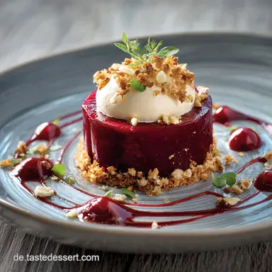 Weihnachtliche Vorspeisen: Rote Bete T&ouml;rtchen cremiges Ziegenk&auml;se-Mousse