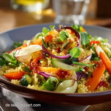 Salatrezept Mediterraner FregolaSalat Perfekt zum Grillen