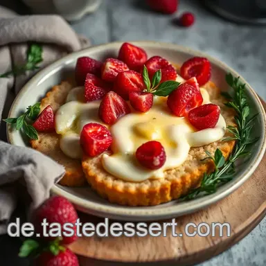 Frisch-fruchtige Rhabarberschnitten mit Biskuit und Sahne Rezeptkarte