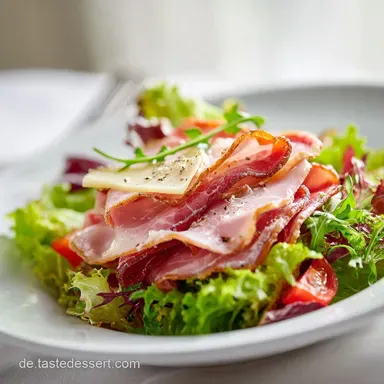 Friss-dich-dumm Salat mit Schinken und K&auml;se f&uuml;r 6 Rezeptkarte