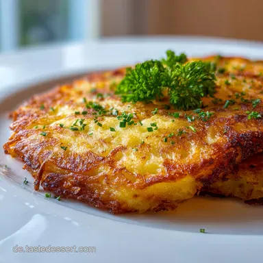 Gef&uuml;llte Kartoffel-R&ouml;sti mit K&auml;se, schnell und einfach zubereitet: Crispy Baked Rezeptkarte