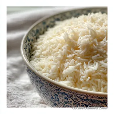 Gekochter Reis: Quellmethode f. 2 Portionen Rezeptkarte