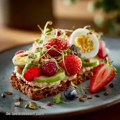 Gesundes Br&ouml;tchenrezept: Express High-Protein-Fitmacher in 35 Min. Rezeptkarte