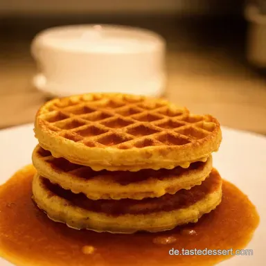 Goldbraune Waffeln wie vom B&auml;cker Mein GeheimWaffelzeig Rezeptkarte