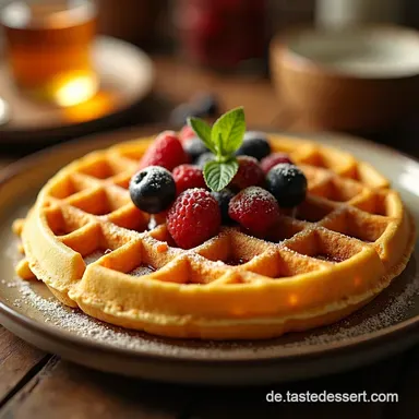 Goldbraune WaffelGl&uuml;ckseligkeit Mein ultimativer waffel teig Rezeptkarte