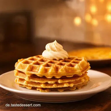 Goldbraune Waffel glutenfrei KnusperRezept wie von Oma Rezeptkarte