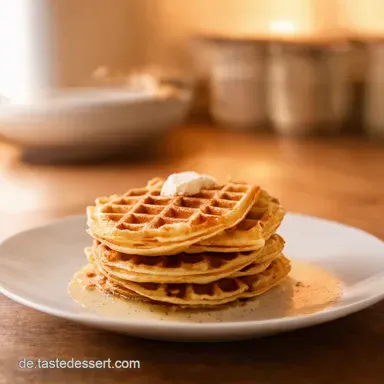 Goldbraune SonntagsWaffeln Mein liebstes Waffel Rezept Rezeptkarte