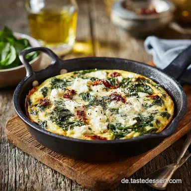 Mediterrane Frittata mit Feta und Spinat In 40 Min fertig Rezeptkarte