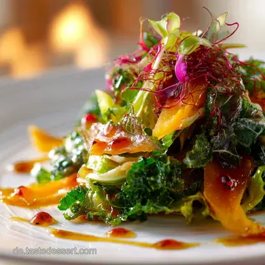 Gr&uuml;nkohlsalat Deluxe WinterKn&uuml;ller mit AhornsirupDressing Rezeptkarte