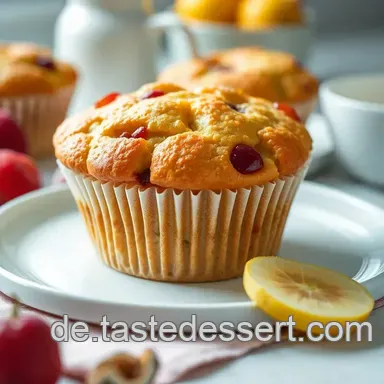 Köstliche Haferflocken-Muffins mit Honig und Früchten - Einfach zu Backen Rezeptkarte