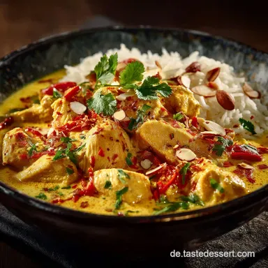 H&auml;hnchen Pasanda Rezept Das cremigste nussige Curry aus Nordindien Rezeptkarte