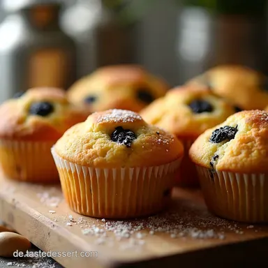 Saftige Blaubeer Muffins Heidelbeergl&uuml;ck zum Sonntagskaffee Rezeptkarte