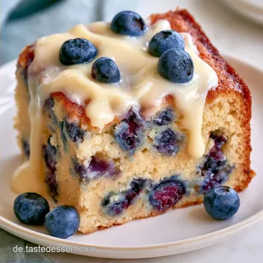 Heidelbeerkuchen mit Vanillepudding: Cremig