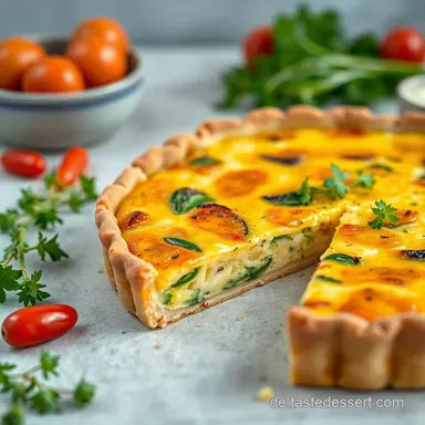 Herzhafte Gemüsequiche Rezept: Ein Stück vom Glück! Rezeptkarte