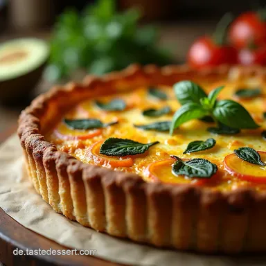 Herzhafte vegetarische Quiche Mein liebstes Gem&uuml;sestandlRezept Rezeptkarte