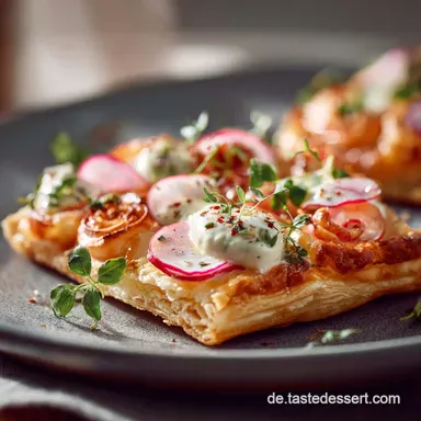 Pizza Rosen Herzhaftes Fingerfood knusprig saftig genie&szlig;en Rezeptkarte