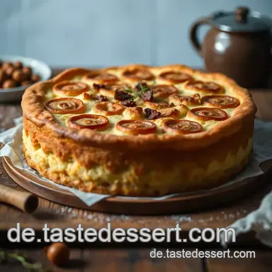Leckeres Zwiebelkuchen Rezept – Ein herzhafter Genuss für die Familie Rezeptkarte