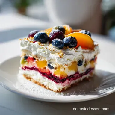 Rezept Frucht Tiramisu: Cremig mit Himbeeren f&uuml;r 8 Portionen Rezeptkarte