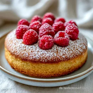 Himbeerkuchen mit Biskuit in 40 Minuten Rezeptkarte