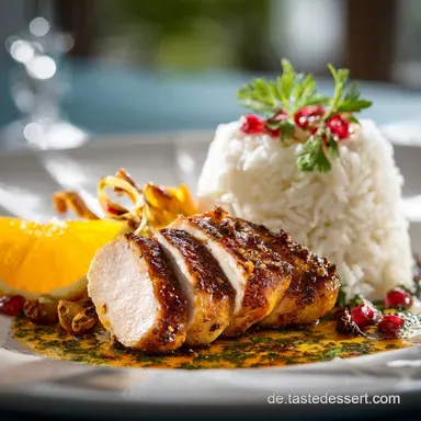 Honig Senf H&auml;hnchen mit Reis In 45 Minuten fertig gl&auml;nzend wie beim Profi Rezeptkarte