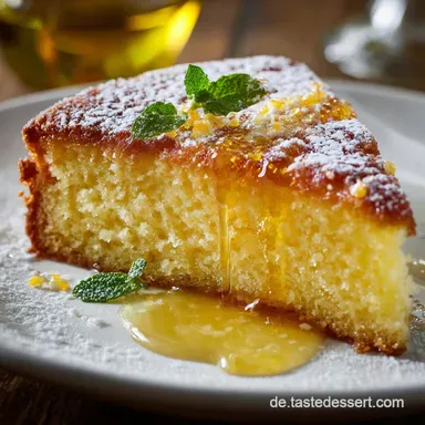 Italienischer Zitronenkuchen: Das saftige Original mit Oliven&ouml;l und Guss Rezeptkarte