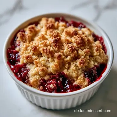 Johannisbeer Crumble in 40 Minuten Rezeptkarte