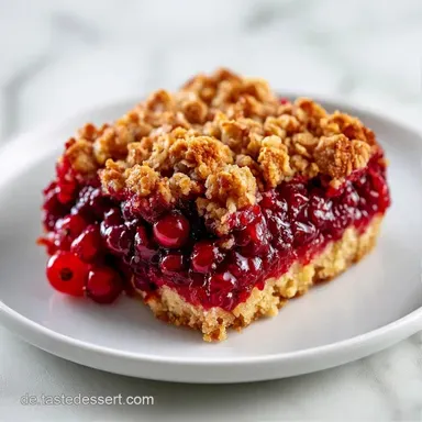 Johannisbeer Crumble mit Haferflocken Rezeptkarte