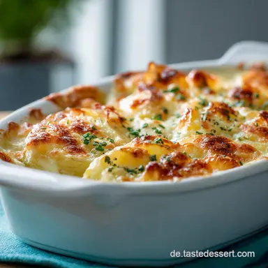 Kartoffelgratin mit Frischk&auml;se Cremig, leicht und ohne Sahne
