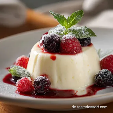 Seidenweiche Panna Cotta Rezept Original Das italienische Dessert Rezeptkarte