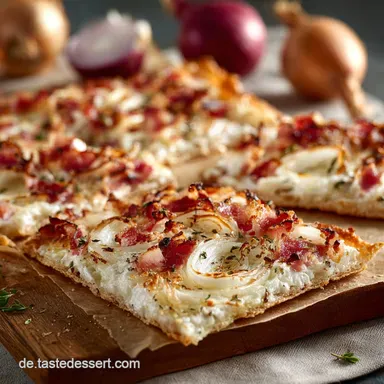 Flammkuchen Rezept Klassischer Els&auml;sser Tarte Flamb&eacute;e Kross Rezeptkarte