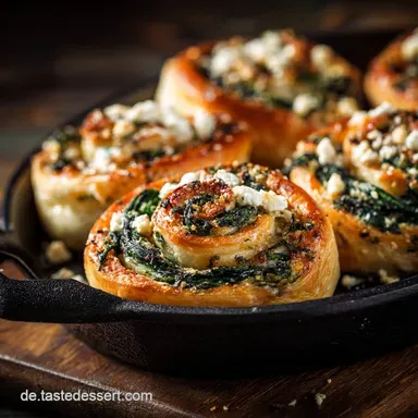 B&ouml;rekSchnecken aus Filoteig: Knusprige Feta-Spinat-Rollen Rezeptkarte