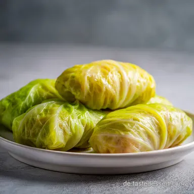 Kohlrouladen nach Mamas Art: Klassisches Rezept f&uuml;r 4 Portionen Rezeptkarte