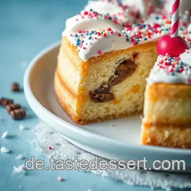 Schnelle Kuchen für Kindergeburtstag: Konfetti-Marmor-Blitzkuchen! Rezeptkarte