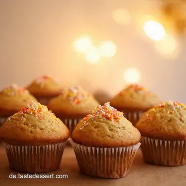 Muffins Kindergeburtstag KonfettiZauber f&uuml;r kleine B&auml;cker Rezeptkarte