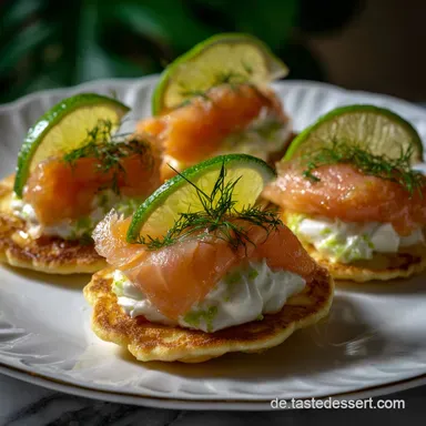 Silvester Essen Silvester Snack H&auml;ppchen Rezept 2024 mit Lachs: Elegant & Frisch Rezeptkarte