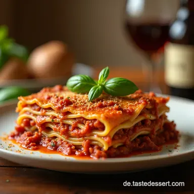 Herzhafte Klassische Lasagne Das Geheimnis f&uuml;r Nonnas SonntagsRag&ugrave; Rezeptkarte
