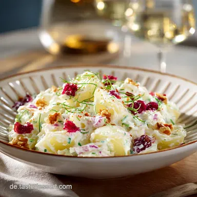 Salatrezept und Kartoffelsalat: Lauwarm, bayerische Art mit frischem Joghurt-Dressing