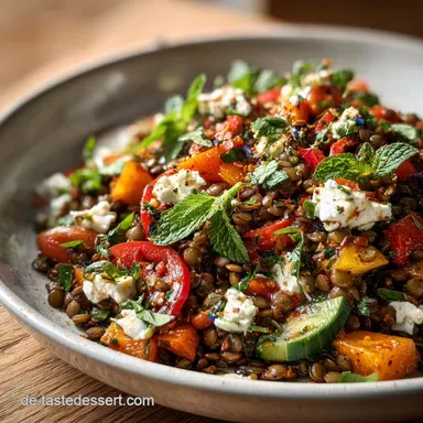 Linsensalat mit Feta und Kr&auml;utern in 30 Minuten Rezeptkarte