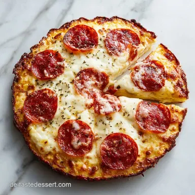 Rezept Low Carb Sch&uuml;ttelpizza f&uuml;r 3 Portionen Rezeptkarte