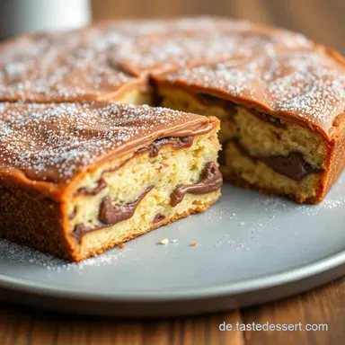 Nutellakuchen Rezept: Marmorierter Kuchen wie von Oma! Rezeptkarte