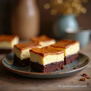 K&ouml;stliche Cheesecake Brownies ganz einfach MarmorTr&auml;ume f&uuml;r Genie&szlig;er Rezeptkarte