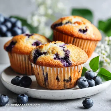 Muffin Mit Blaubeeren Rezept mit Joghurt Rezeptkarte