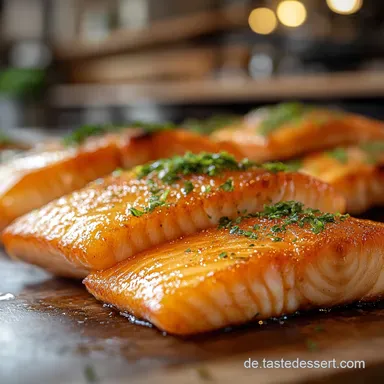 Honig Lachs aus dem Ofen Einfaches Rezept Omas Geheimnis Rezeptkarte