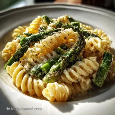 Ofenpasta mit Spargel und Frischk&auml;se: One-Pot-Rezept in 25 Minuten Rezeptkarte