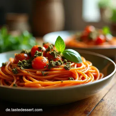 Pesto Rosso ganz einfach Das ultimative 15MinutenBlitzrezept f&uuml;r Zuhause Rezeptkarte